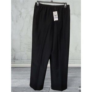 Alfred Dunner Pants Womens Size 18 Black Proportioned Medium pull on New w/flaw